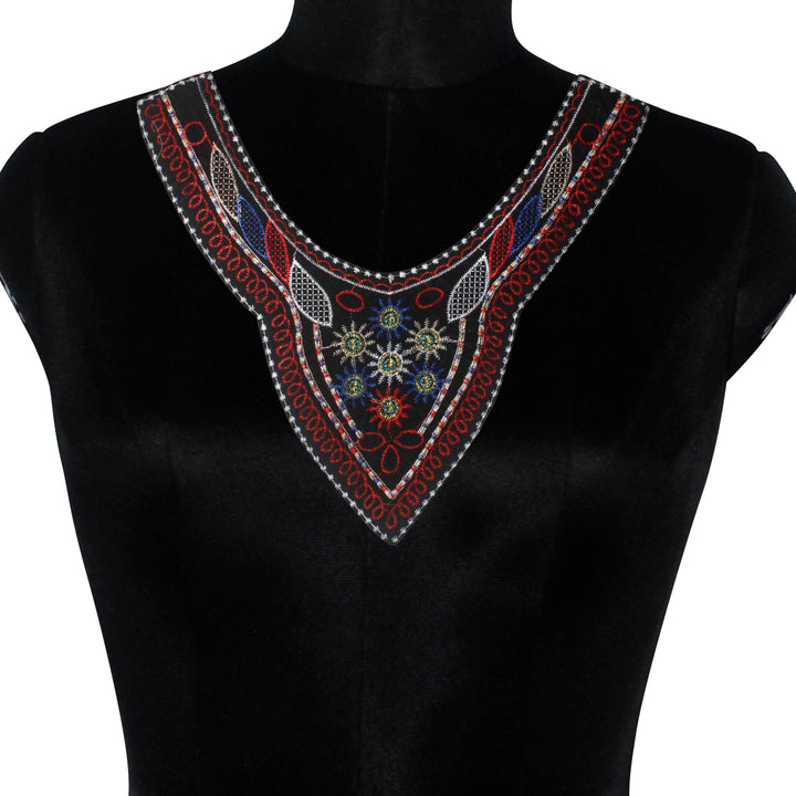Multicolor Embroidery Round Neckline York