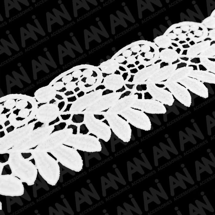 Bunch of Leaves Style Floral Sequins Lace Trim | 2 Meter