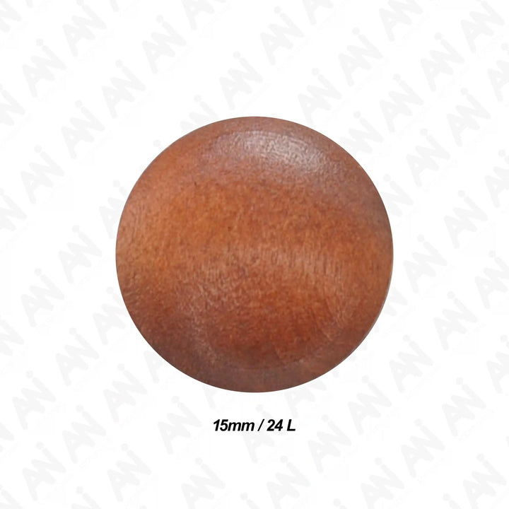 Rustic Wooden Shank Buttons | 15mm