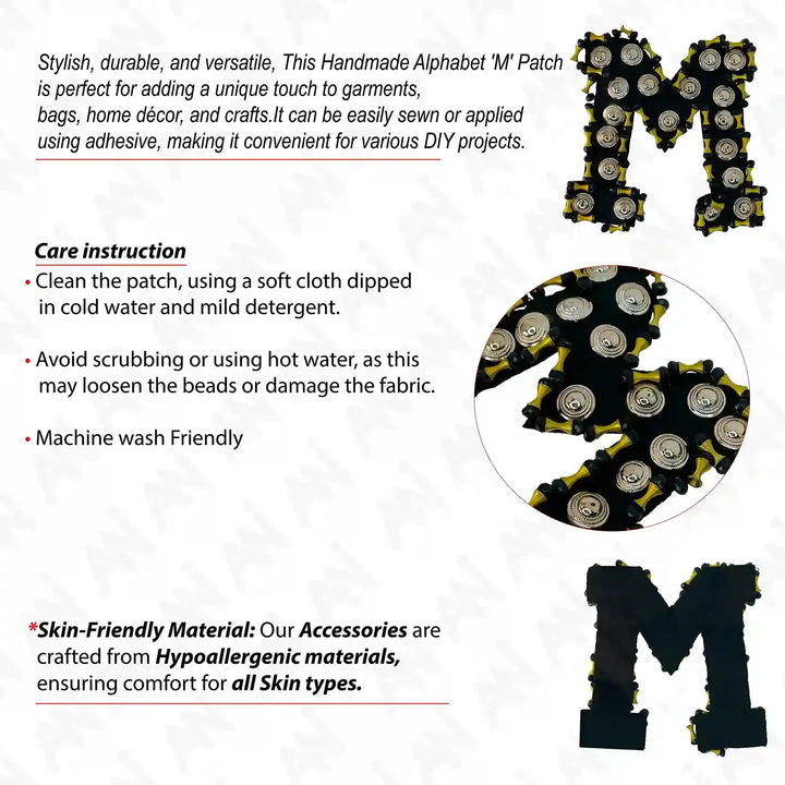 M Letter Patch