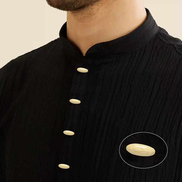 Light Wood Oval Buttons | 20mm×8mm