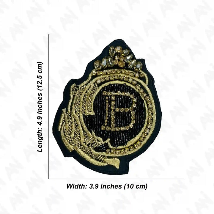 Gold B Crown Patch