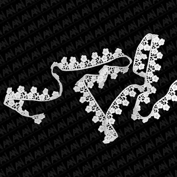 Floral Pair Spun Ploy lace | 2 Meter