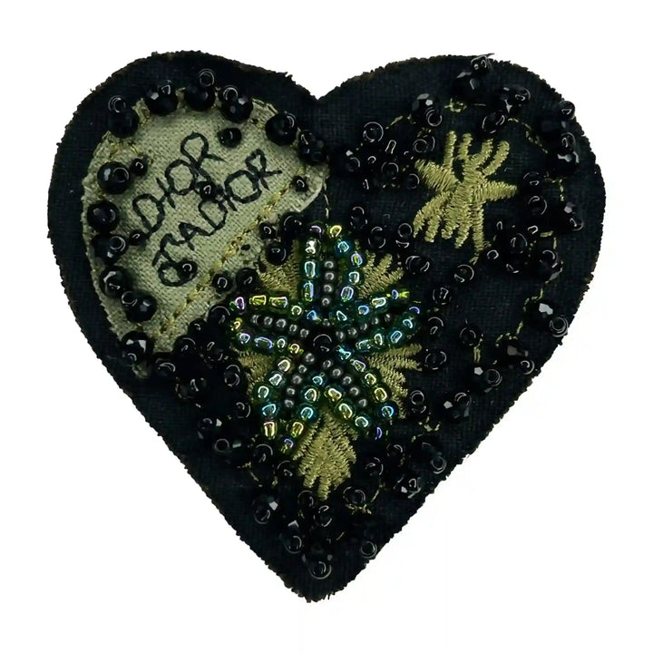Beaded Heart Style Patch
