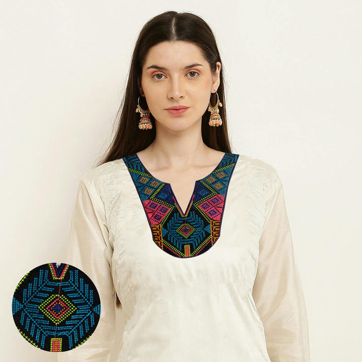 Opposing Hues Boho Multicolor Sweetheart Neckline Yoke