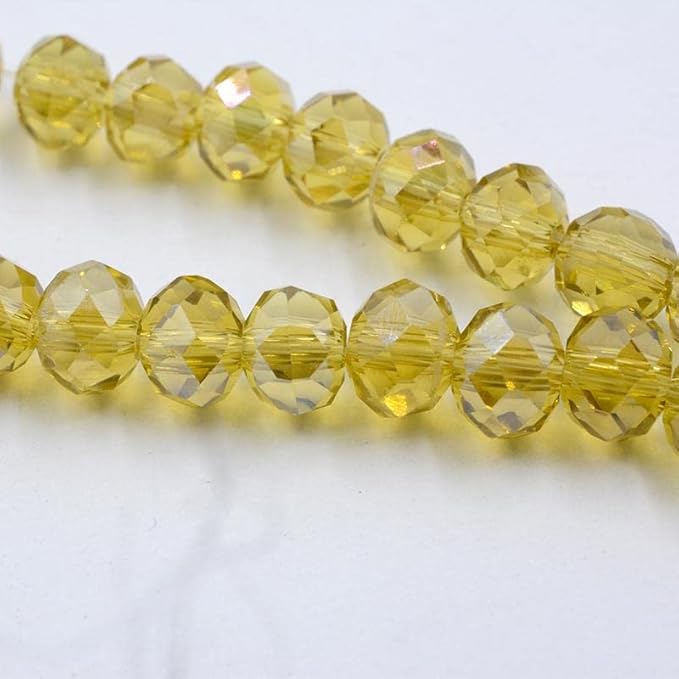 Deep Yellow Bicone Glass Beads