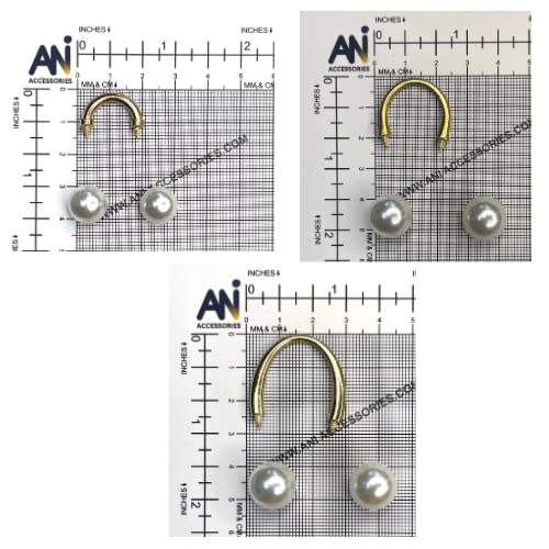 U-Shape Pearl & Gold Anti Exposure Brooch Adjusting Pins