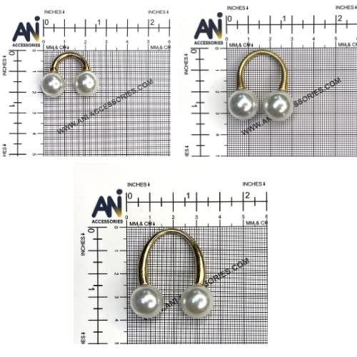 U-Shape Pearl & Gold Anti Exposure Brooch Adjusting Pins