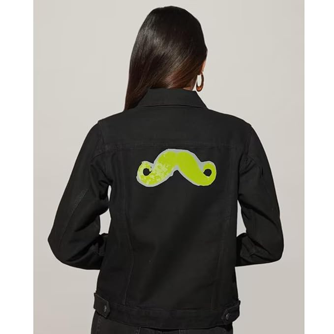 Moustache Sew On Sequins Patch