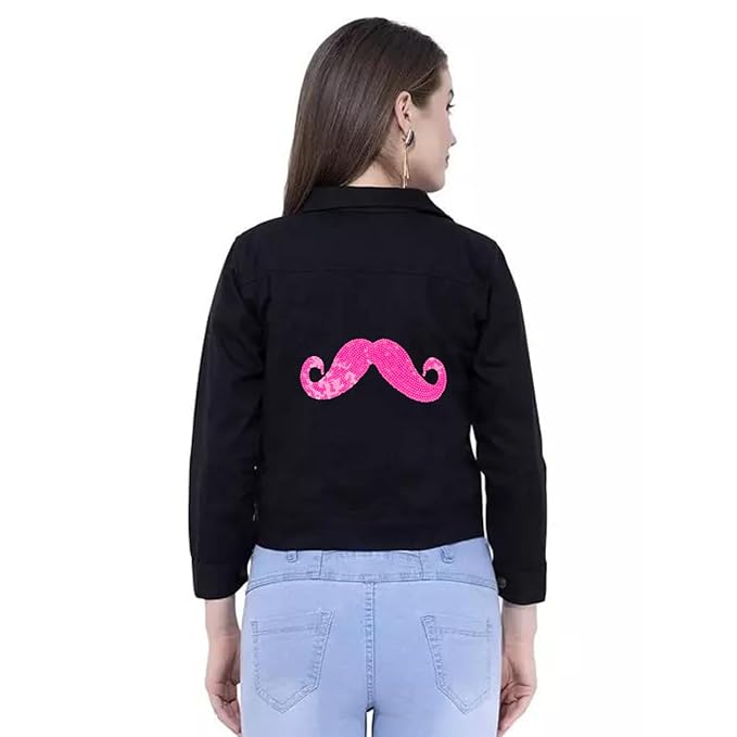 Moustache Sew On Sequins Patch