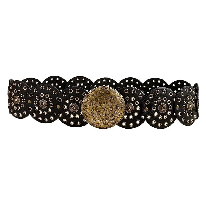 Big Metallic Disk Moroccan Boho Belt