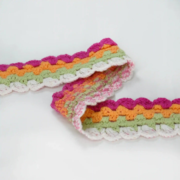 Multicolor Crochet Lace Trim | 2 Meters