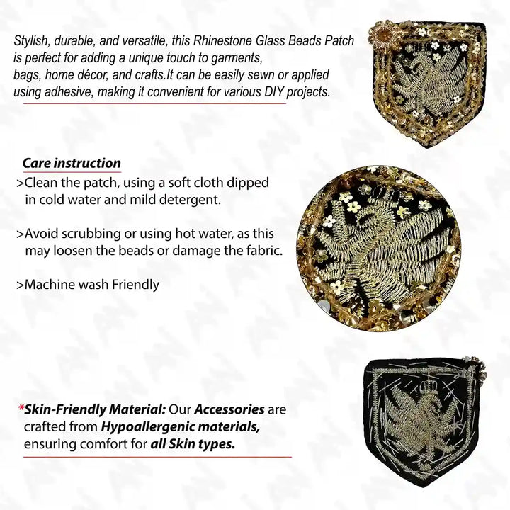 Gold Griffin Shield Patch