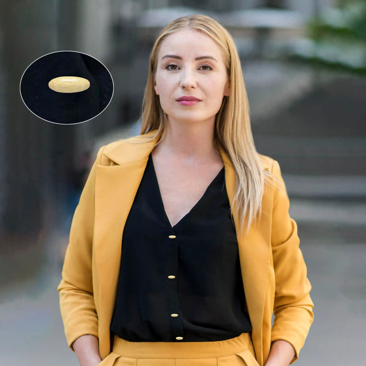 Light Wood Oval Buttons | 20mm×8mm