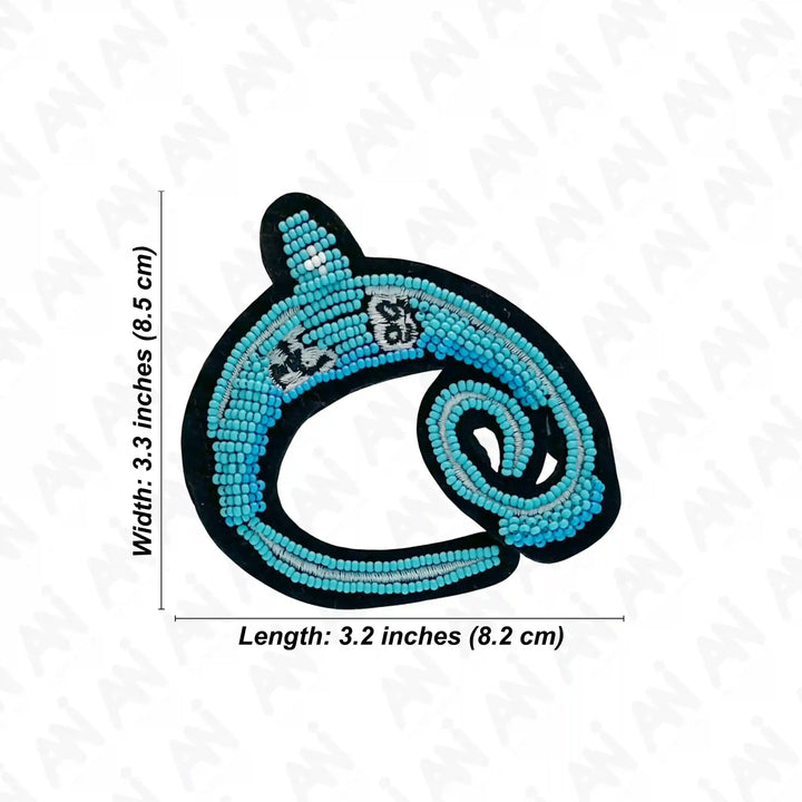 Ocean Blue Seed Bead Patch