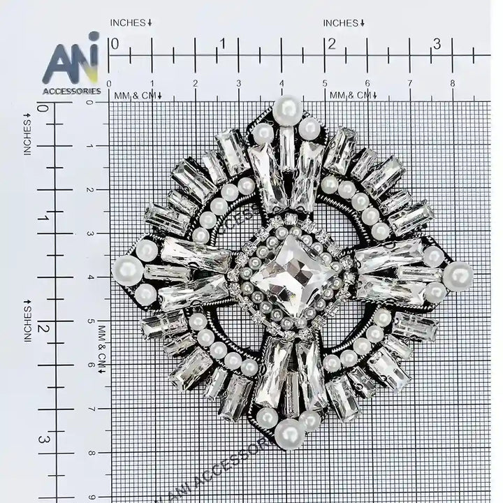 Crystal and Pearl Applique Patch