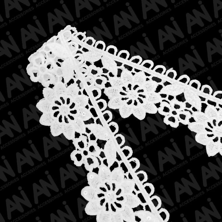 Beautiful Floral leaves Lace Trim | 2 Meter