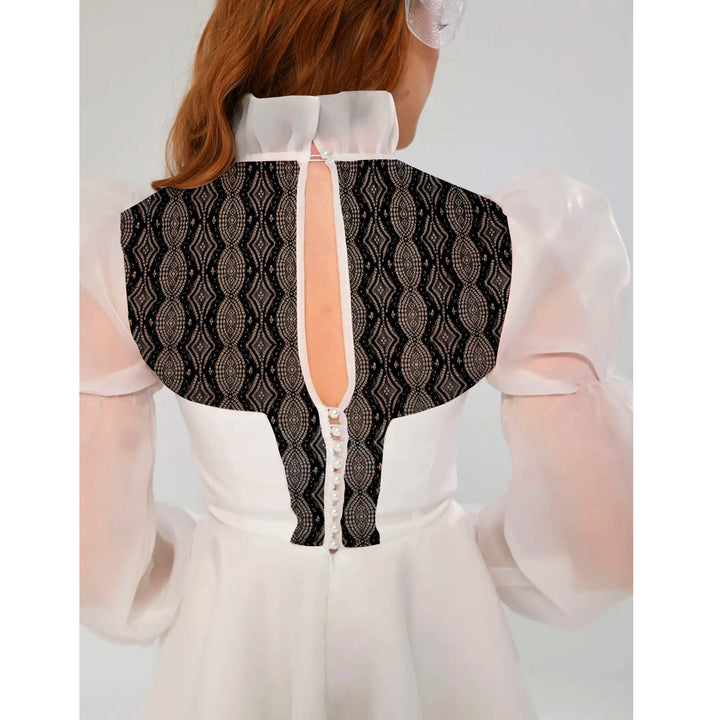 Black infinity Chantilly lace fabric | 3 meter Panel