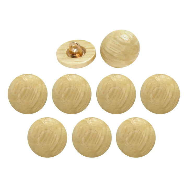 Light Oak Wooden Buttons | 13mm