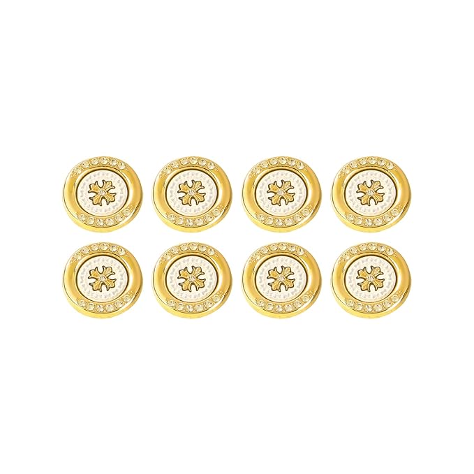Diamond surrounded cross design buttons