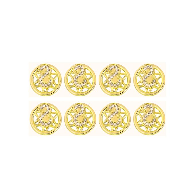 Shimmering Gold Metal Shank Buttons