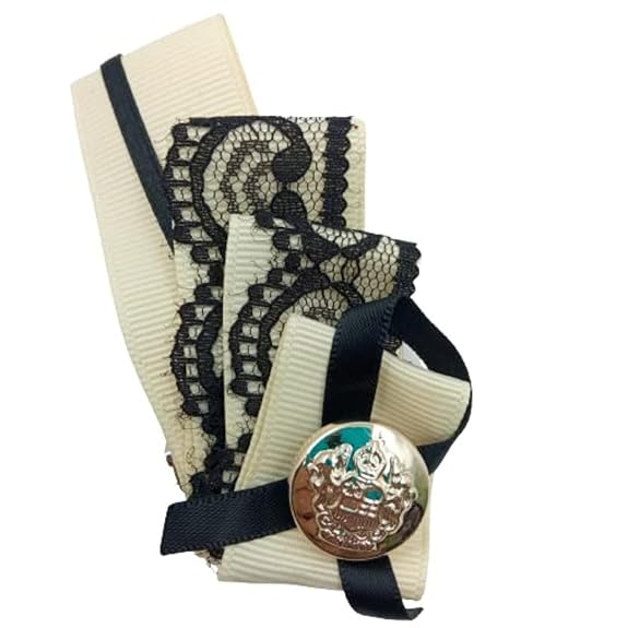 Metal centralled Ribbon Brooch
