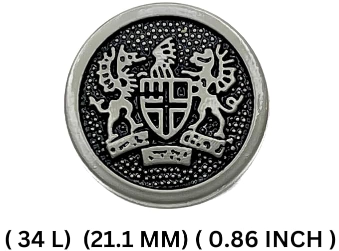 Imperial Icon Design Metal Buttons