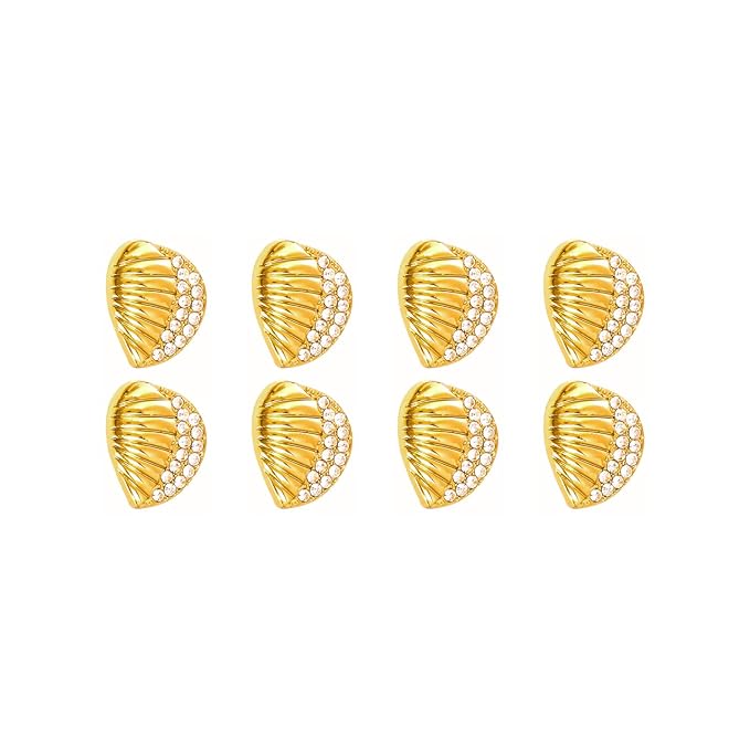 Intricate Seashell Design Metal Buttons