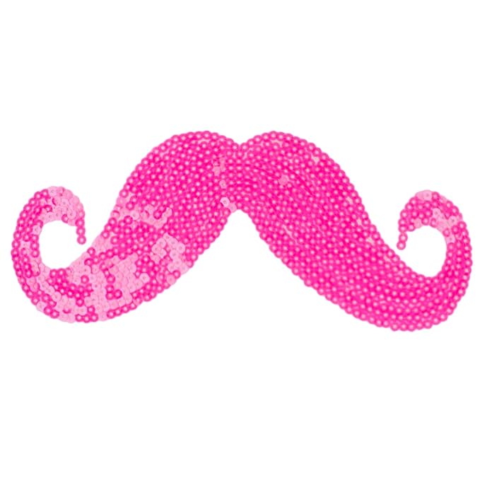 Moustache Sew On Sequins Patch