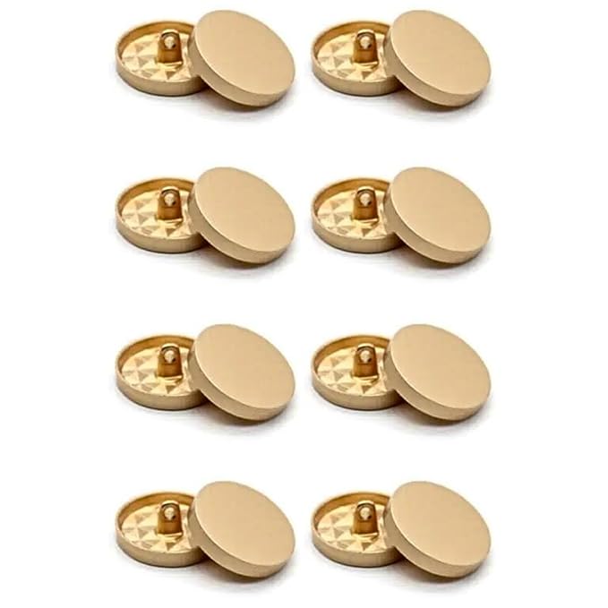 Flat Metal Buttons(Pack of 8 Buttons)