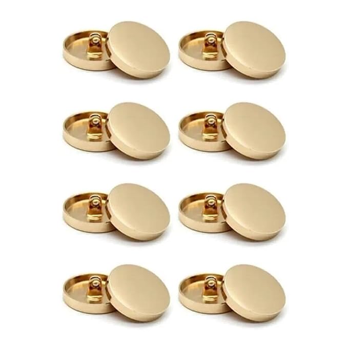 Flat Metal Buttons(Pack of 8 Buttons)
