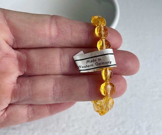 Deep Yellow Bicone Glass Beads