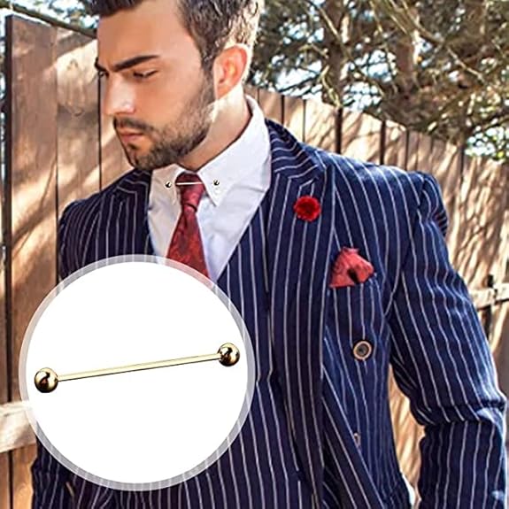 Golden Balls Collar Pin Brooch