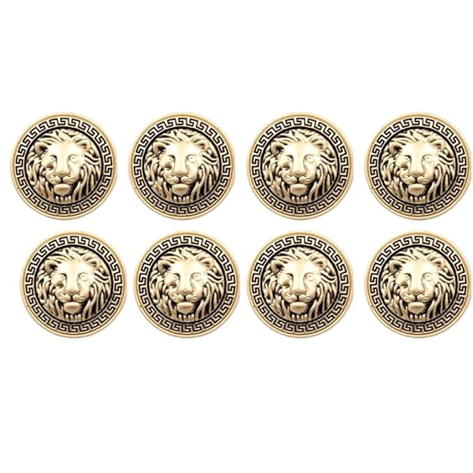 Shiny Lion Metal Buttons