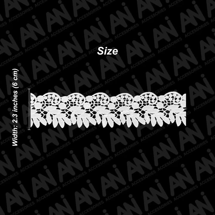 Bunch of Leaves Style Floral Sequins Lace Trim | 2 Meter