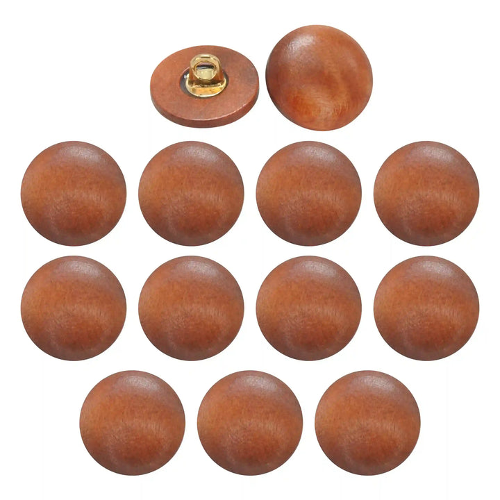 Rustic Wooden Shank Buttons | 15mm