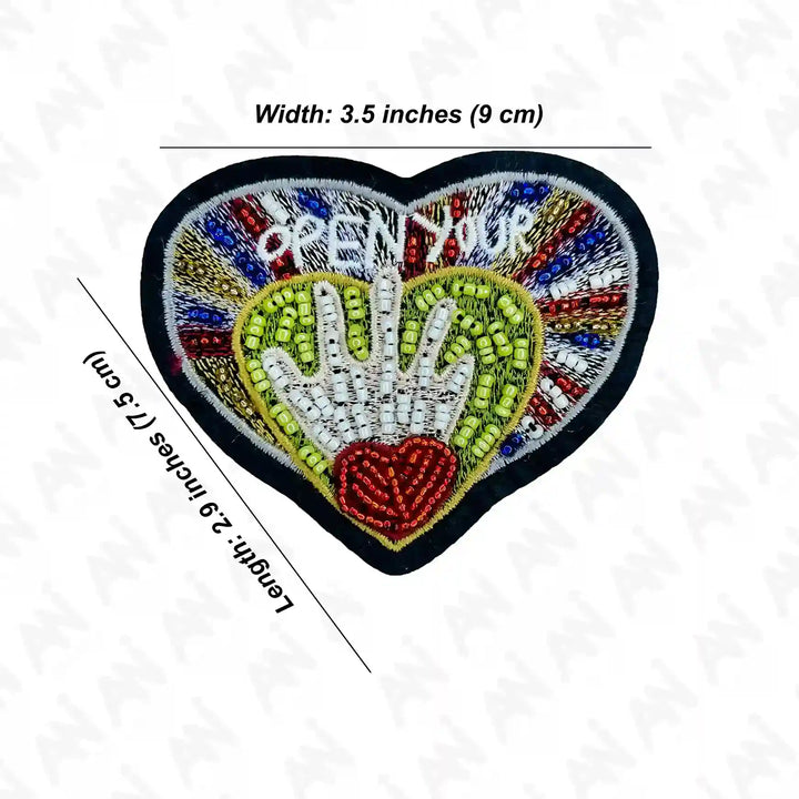 Hand and Heart Applique Patch