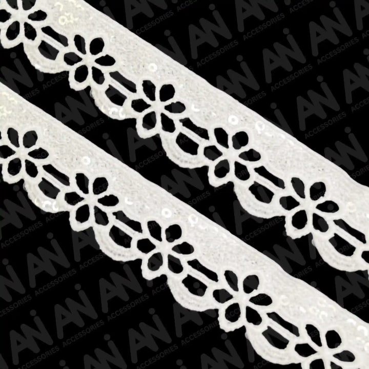 Flower Cut Work Lace | 2 Meter