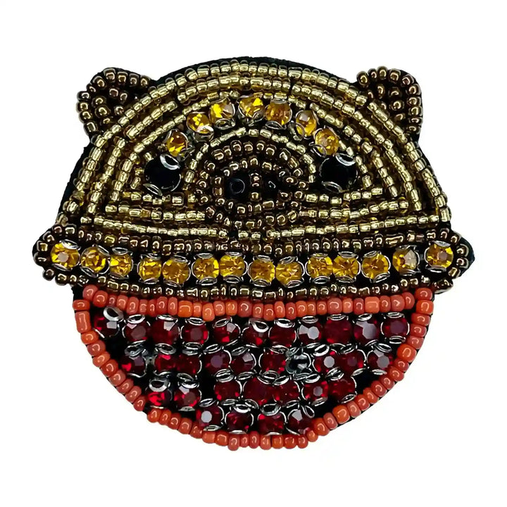 Gold and Red Bear Patch