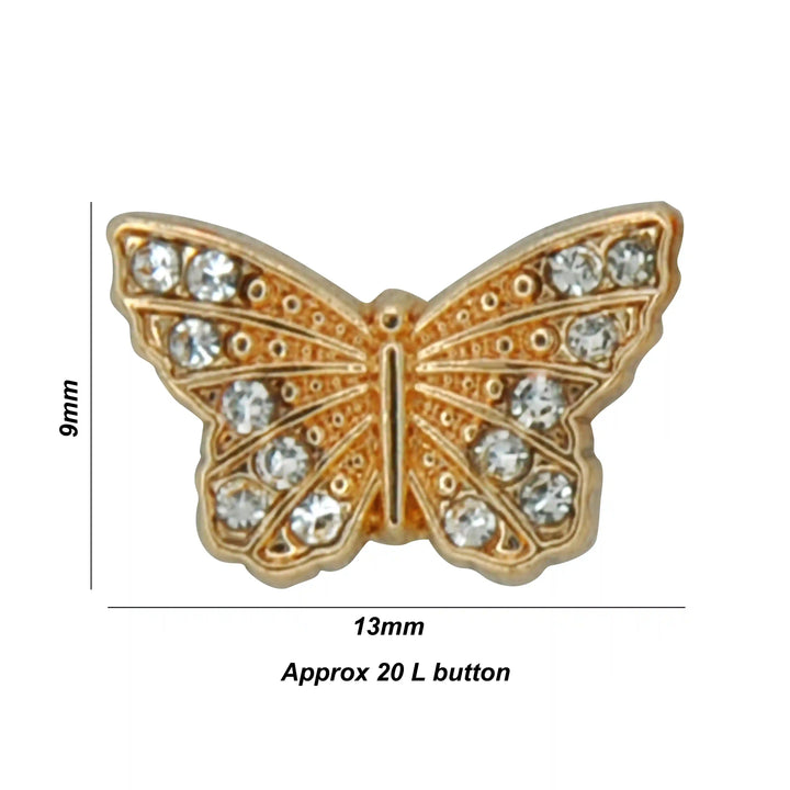 Butterfly shirt metal buttons