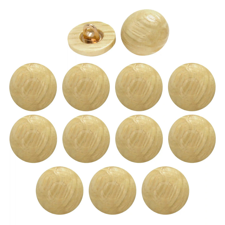 Light Oak Wooden Buttons | 13mm