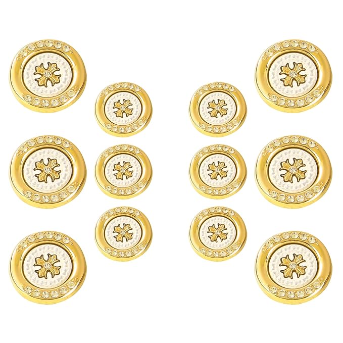 Diamond surrounded cross design buttons