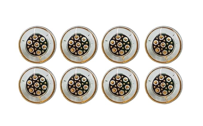 Heart-Shaped Buttons Round Italiano Glossy Epoxy Resin Design