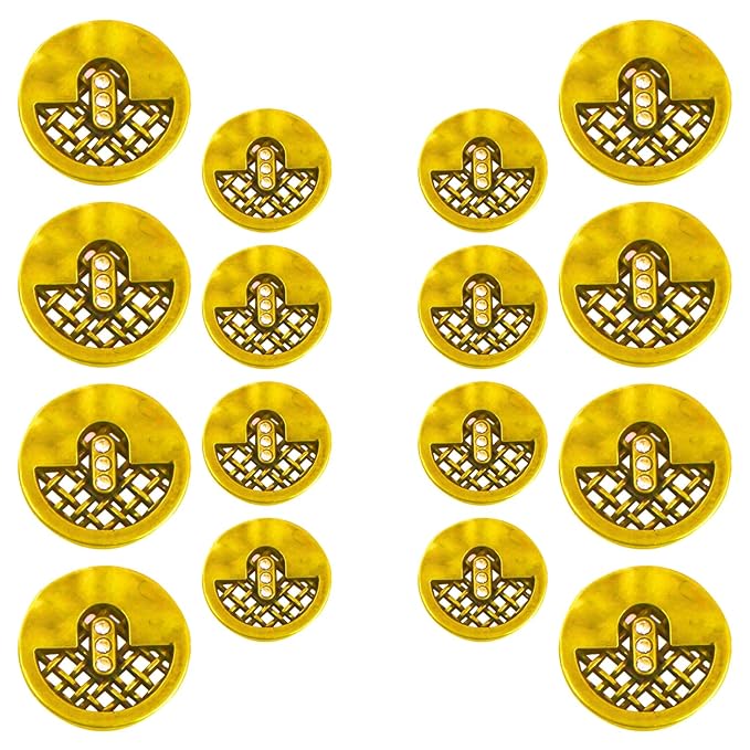Metal Buttons Mesh Pattern