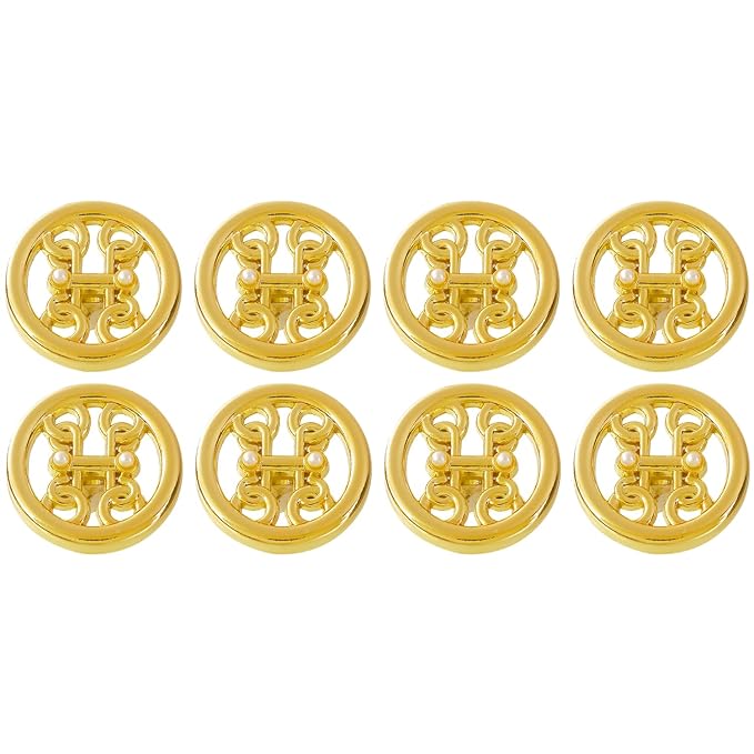 Pearl and Gold Metal Buttons