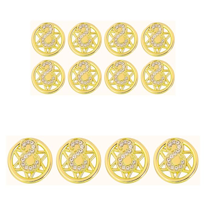 Shimmering Gold Metal Shank Buttons