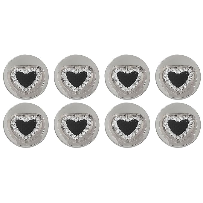 Metal Buttons Heart Centers