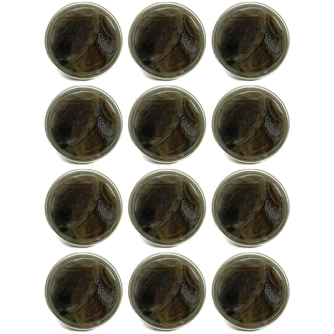 12 Pcs Shirt Shank Button Marble Finished Resin Textured for Mens and Women
