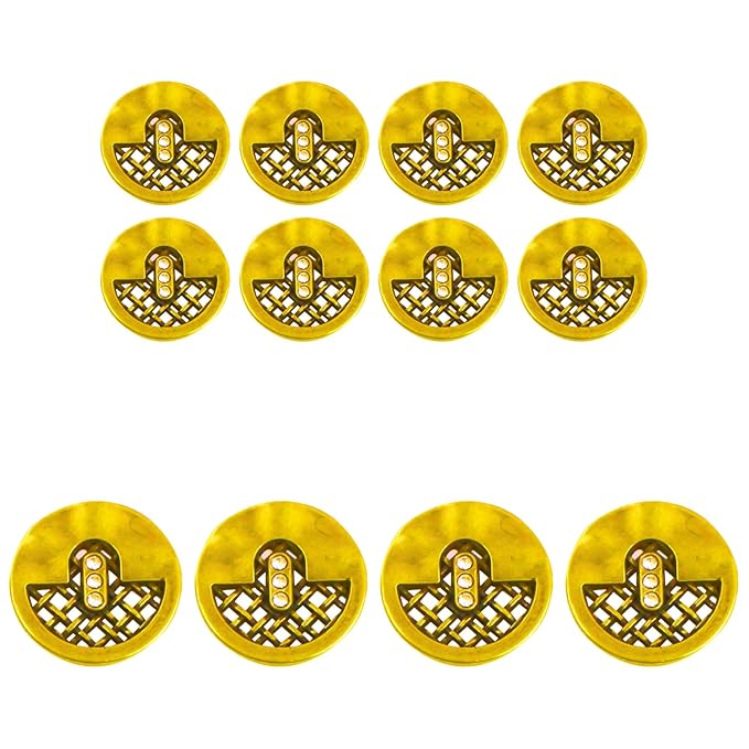 Metal Buttons Mesh Pattern