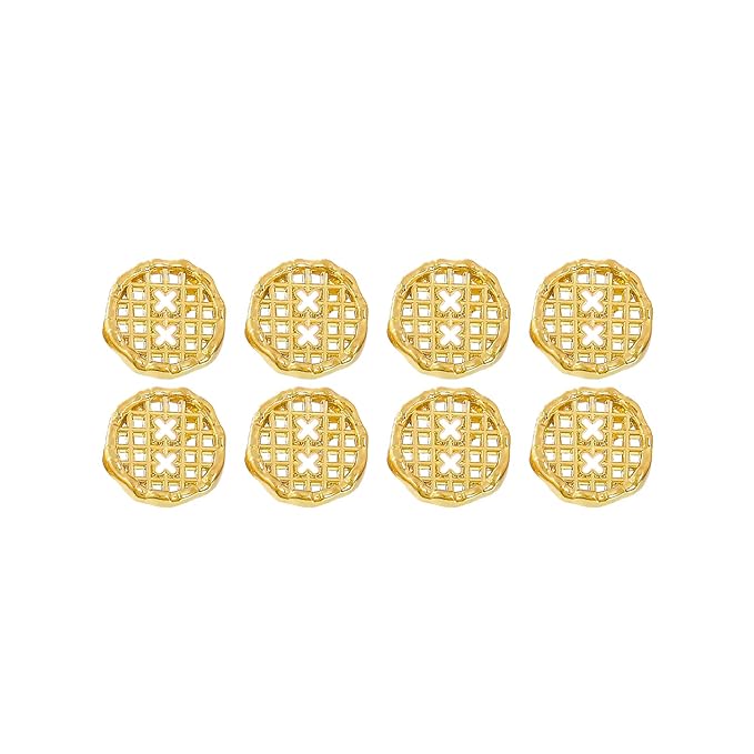 Grid Openwork Metal Buttons